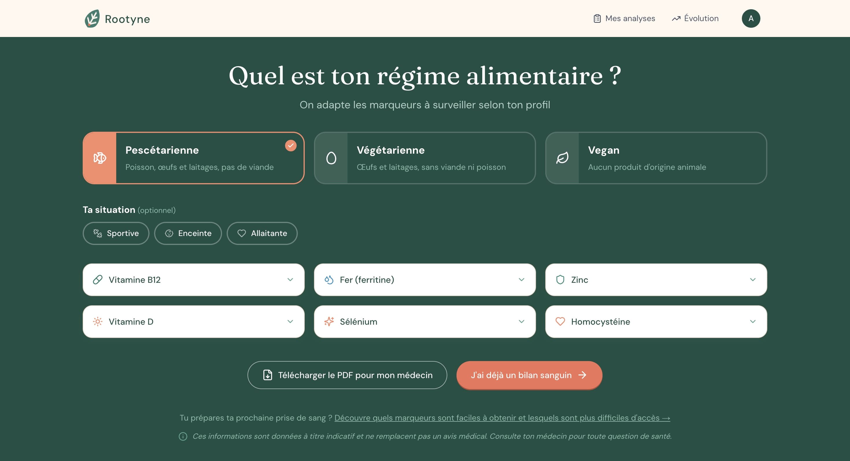 Rootyne, AI health platform - Screenshot 2