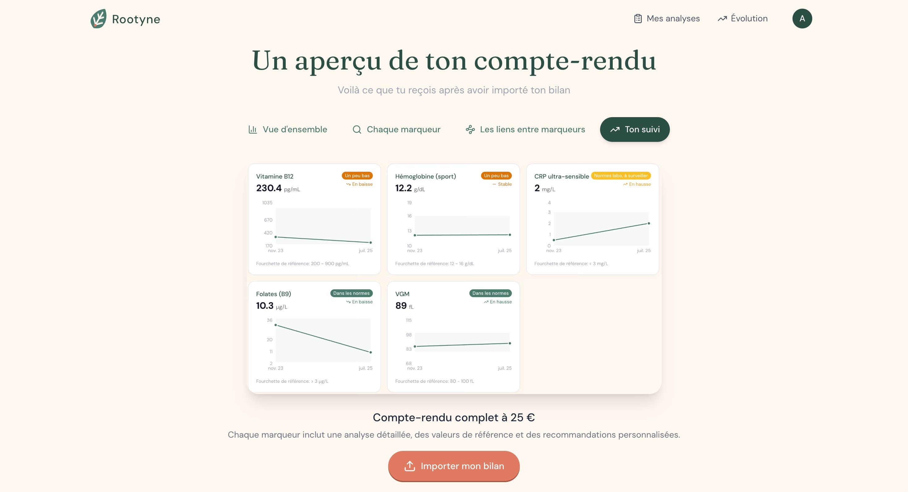 Rootyne, AI health platform - Screenshot 4
